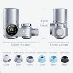Dual-Head Switch & Digital Display Faucet Water Filter (264-Gallon Life)