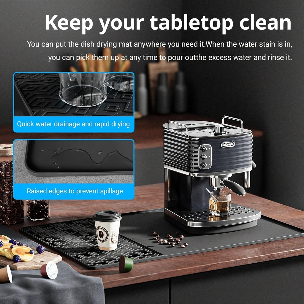 Heat-Resistant Silicone Coffee Mat & Drying Pad