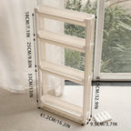 Slim Narrow-Slot Rolling Storage Cart (3–4 Tiers)