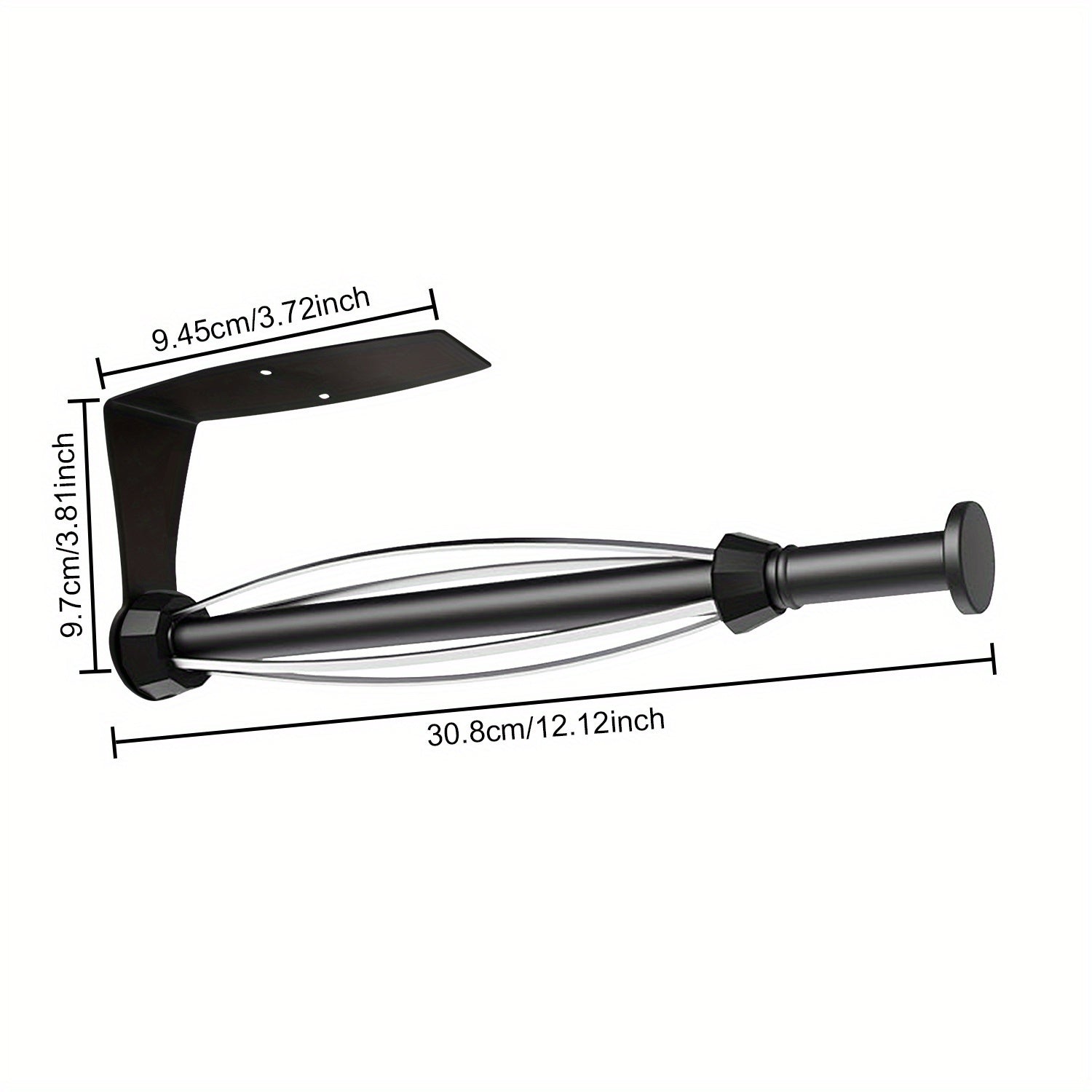 Single-Hand Soft-Damping Paper Towel Holder (Wall/Under-Cabinet Mount)