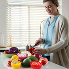 Clear Reusable Flip-Top Produce Keepers (Set of 5)