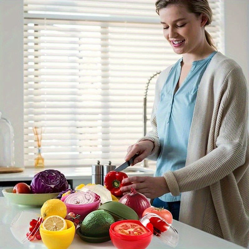Clear Reusable Flip-Top Produce Keepers (Set of 5)