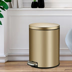 Polished Stainless Steel Step-On Waste Bin (9.5L)