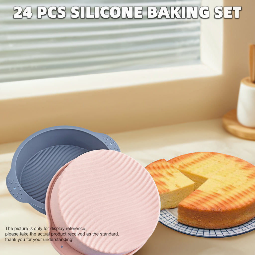 Oven-Safe Silicone Multi-Shape Baking Mold Set