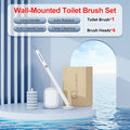 Hygienic Auto-Open/Close Wall-Mounted Toilet Brush Set (6 Replaceable Heads)