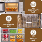Airtight Latch & Microwave-Safe Food Storage Container Set (Set of 48)
