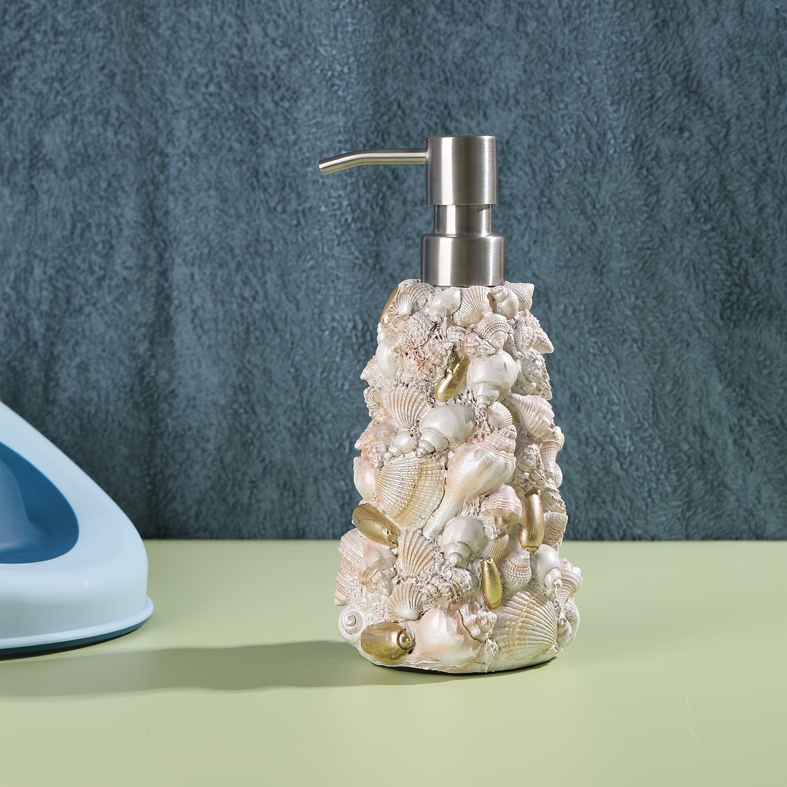 Refillable Shell-Shaped Resin Soap Dispenser (Floor Mount)