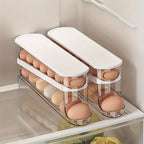 Space-Saving Double-Layer Egg Organizer (Transparent)