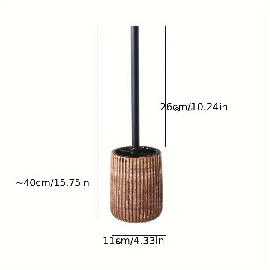 Durable Hygienic Ceramic Toilet Brush & Holder (Floor-Mount)