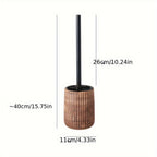 Durable Hygienic Ceramic Toilet Brush & Holder (Floor-Mount)