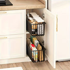 No-Drill Carbon Steel Pull-Out Cabinet Organizer (Sliding Drawers)