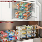 Transparent PET Auto-Roll & Stackable Can Rack (Set of 3)
