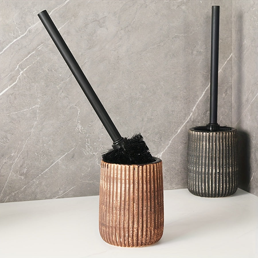 Durable Hygienic Ceramic Toilet Brush & Holder (Floor-Mount)