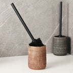 Durable Hygienic Ceramic Toilet Brush & Holder (Floor-Mount)