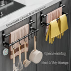 Over-Cabinet No-Drill Double-Bar Towel Rack