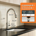Touchless Motion Sensor Brushed Stainless Pull-Down Kitchen Faucet (Battery Powered)