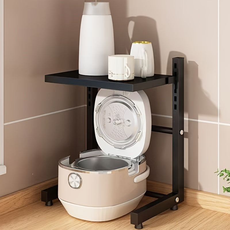 Space-Saving Multi-Tier Metal Appliance Rack