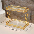 Polished Iron Geometric Storage Rack