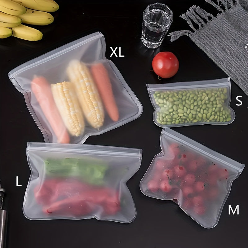 Reusable Self-Sealing Silicone Food Storage Bags (Set of 8)