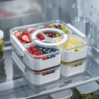 Stackable 2-Tier 8-Compartment Fridge Container (Foldable Handle)