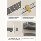 Durable Cast Iron & Plastic Wall-Mounted Bathroom Shelf (2 or 3 Layers)
