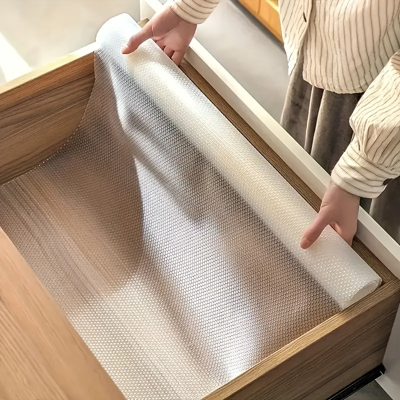 Transparent Non-Adhesive Anti-Slip Cabinet Shelf Liner (23.6 x 78.7 in Roll)