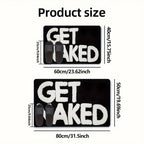 Soft Flannel Absorbent & Machine-Washable Bathroom Mat (Get Naked Print)