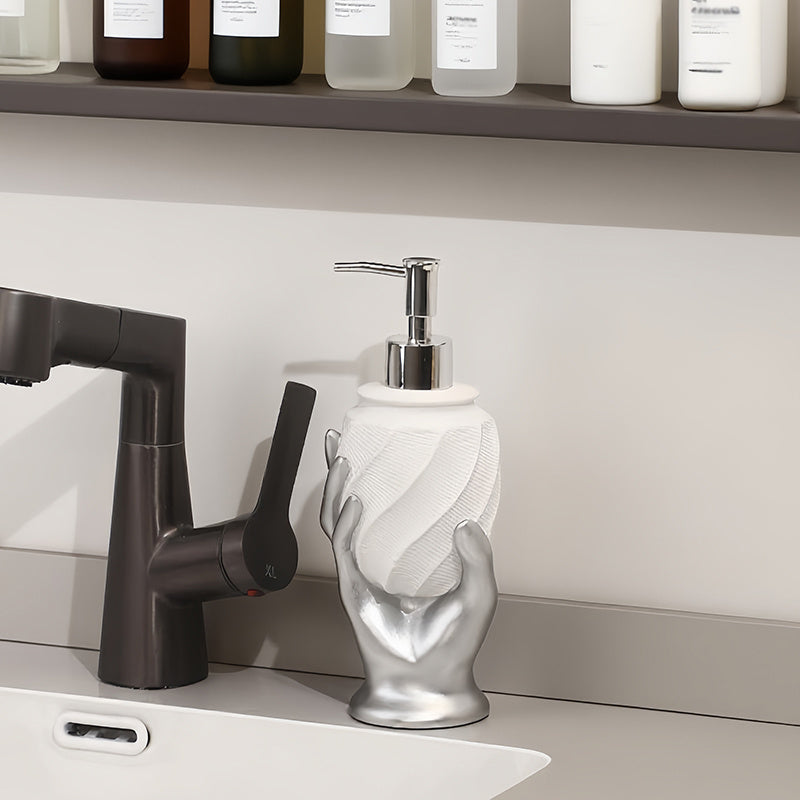 Embossed Metallic Resin Soap Dispenser