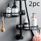 Space-Saving Corrosion-Resistant Hanging Shower Rack (Set of 2)