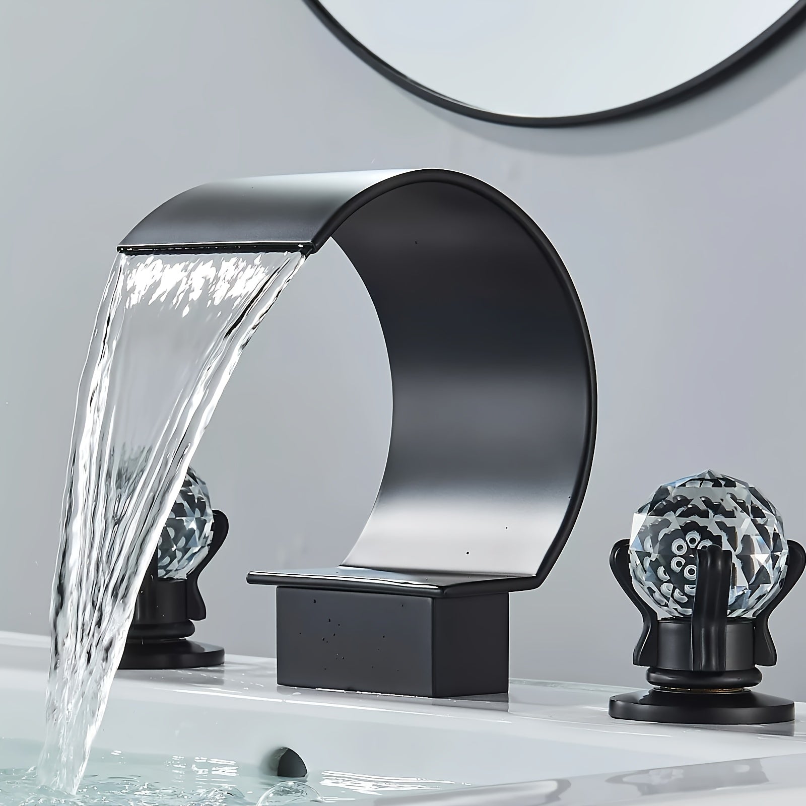 Brushed Stainless Steel Ceramic Ball Bathroom Faucet