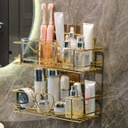 Double-Layer Wrought Iron Shower Shelf (Wall Mount)
