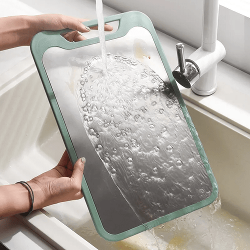 201-Grade Stainless Steel Non-Slip Cutting Board (Grinding Groove)