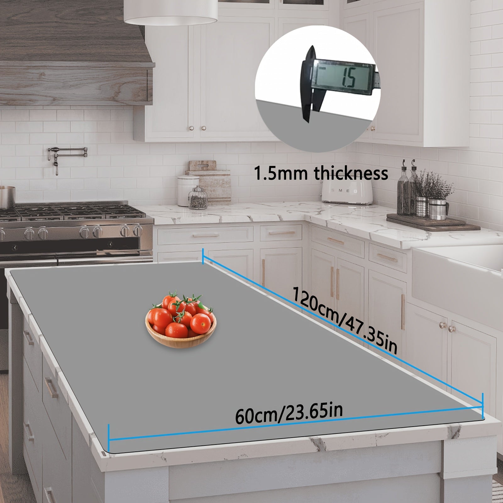 Heat-Resistant Non-Slip Silicone Countertop Mat