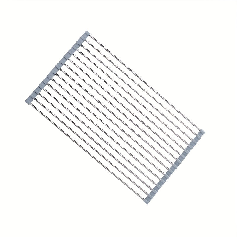 Roll-Up Stainless Steel Over-Sink Dish Drying Rack