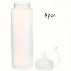 Clear Plastic Precision Nozzle Squeeze Bottles (Set of 8)