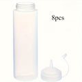 Clear Plastic Precision Nozzle Squeeze Bottles (Set of 8)