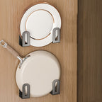 Stainless Steel Wall-Mounted Hook Rack (2-Pack)