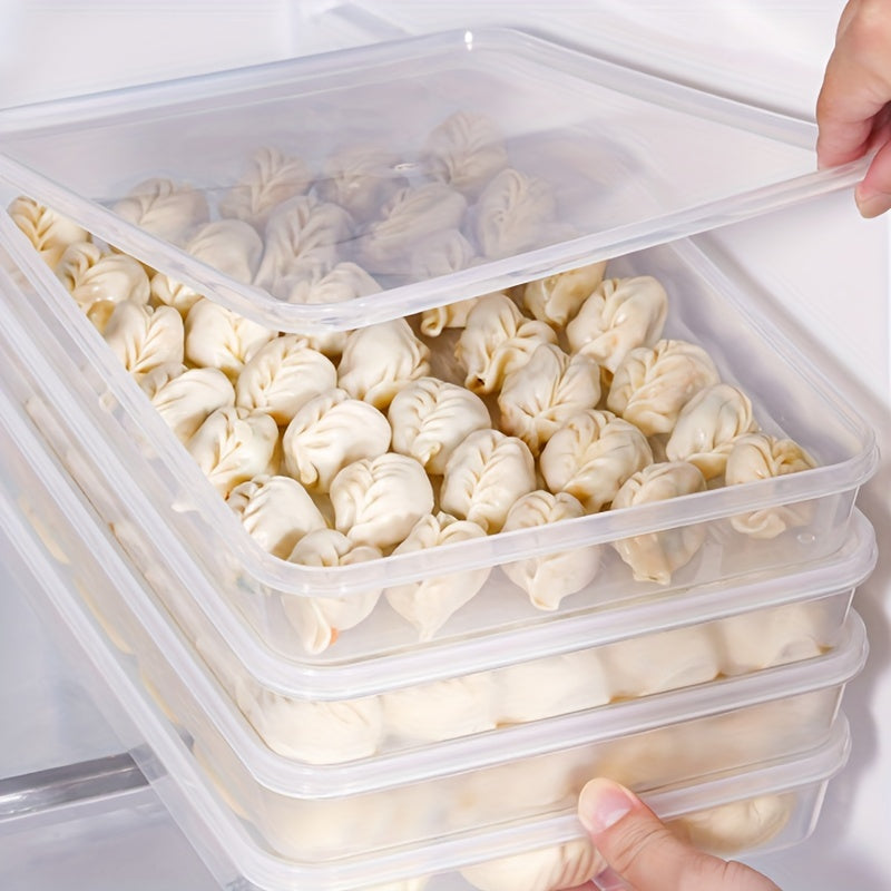 4-Layer Airtight Stackable Dumpling Storage Container (Freezer-Safe)