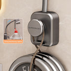 No-Drill Suction Cup Metal Swivel Hair Dryer Holder