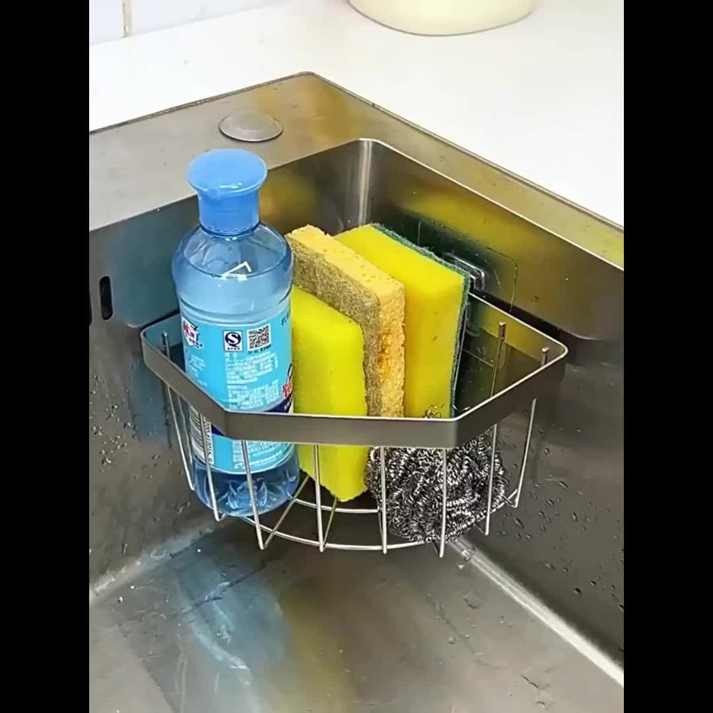 No-Drill Space-Saving Plastic Corner Rack