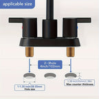 Brass 360° Swivel Bathroom Faucet (4-Inch Centerset)