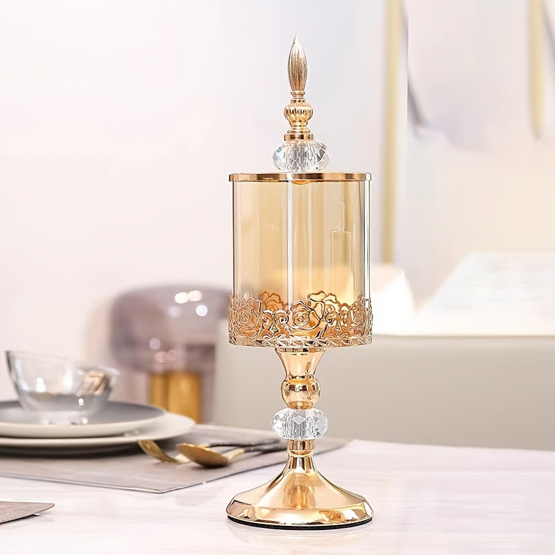 Food-Safe Glass Candy Jar (Polished Metal Lid)