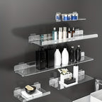 No-Drill Transparent Vinyl Hanging Shelf