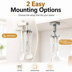 Self-Adhesive 360° Rotating Hook Rack (6 Hooks)