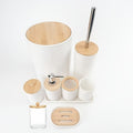 Complete 9-Piece Durable Plastic Bathroom Accessory Set
