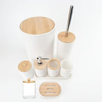 Complete 9-Piece Durable Plastic Bathroom Accessory Set