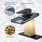 Solid Brass Ceramic Valve Single-Handle Bathroom Faucet (Deck Plate Included)