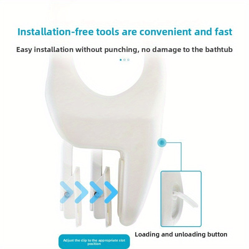 No-Drill Suction & Anti-Slip Bathtub Grab Bar