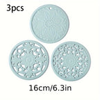 Heat-Resistant Non-Slip Silicone Trivet Set (3-Piece)