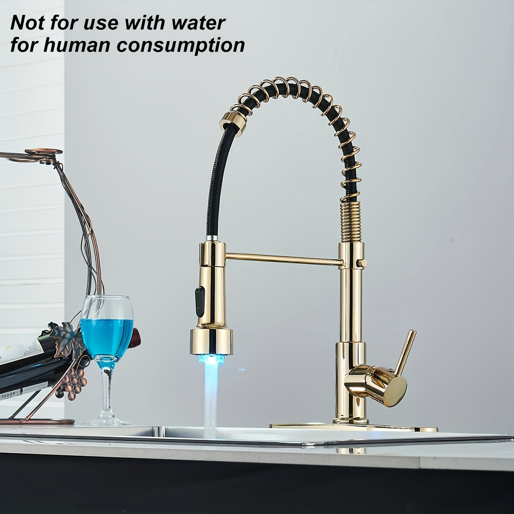 Brass 360° Swivel Kitchen Faucet (Hydroelectric LED)